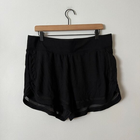 Athleta Breathe Black Modal Shorts Women's Size Large - Picture 1 of 9